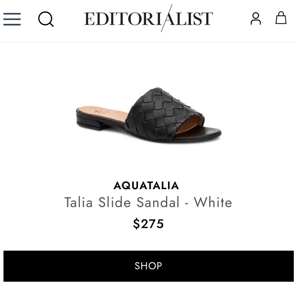 Aquatalia Talia Italian Slide Sandals